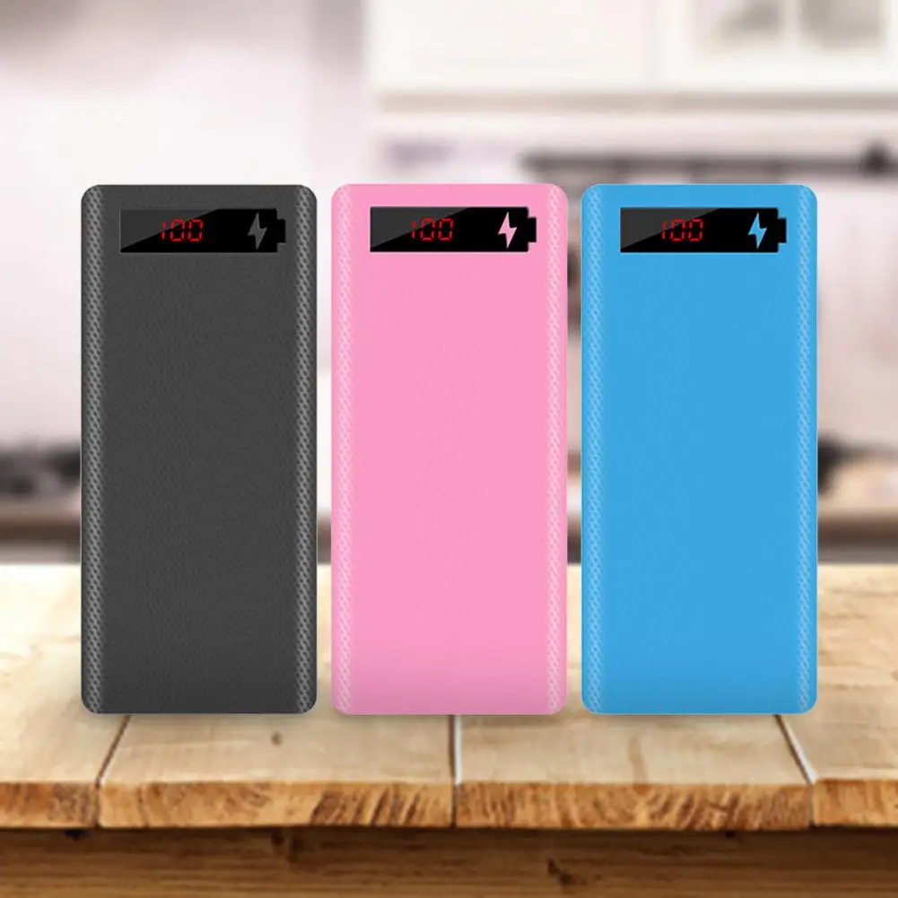 L8 Power Bank Case With Digital Display Screen LED Light Weld-free 18650 Battery Charger Box Empty Shell Power Bank Maker