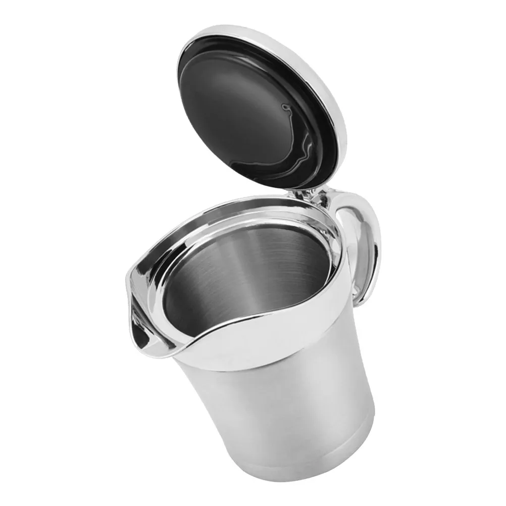 Dispensador de salsa para cocina, contenedor de salsa de acero inoxidable resistente con tapa para salsa de carne, vinagre, salsa de soja, 1 ud.