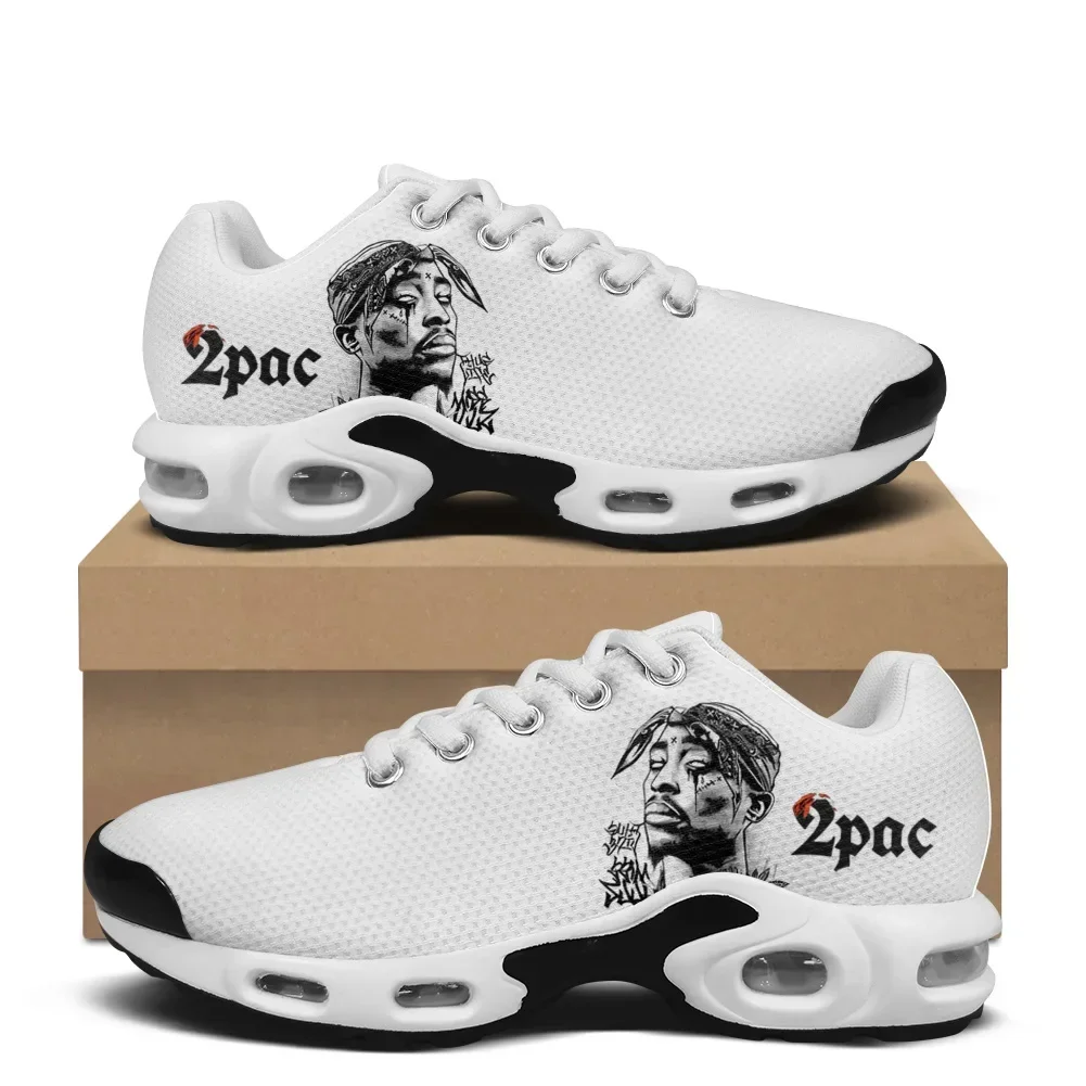 2Pac Hip Hop Rapper Cool Air Cushion Sneakers Mens Womens Hiking Running Shoes Mountain Climbing Shoes Custom Shoes POD Gift