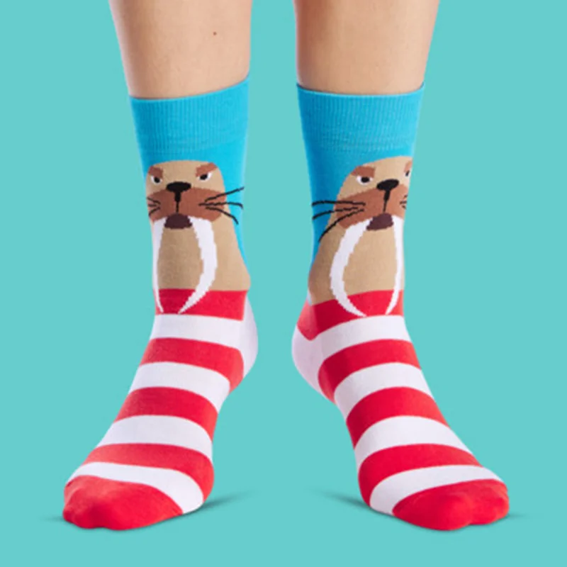 

Novelty Funny Cartoon Animals Pattern Crew Cotton Socks Unisex Women Men Cute Creative Long Socks Gifts Dropshipping Wholesale
