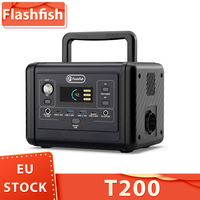 Flashfish T200 200W Portable Power Station, 153.6Wh LiFePO4 Battery, 400W Surge, Pure Sine Wave AC, 6 Outputs, Solar Generator