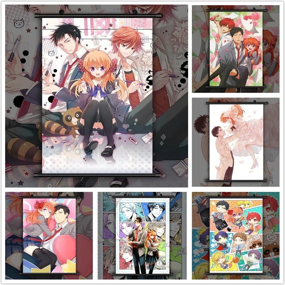 Gekkan Shoujo Nozaki-Kun Nozaki Umetarou Sakur Chiyo Anime Posters Canvas Painting Wall Decor Poster Wall Art Picture Home Decor