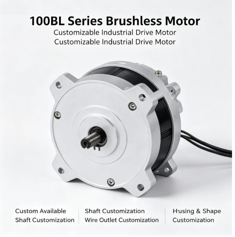 100mm OD Brushless DC Motor 48V 750W High Speed BLDC Drive Unit Hall Sensor Aluminum Housing for Robot Conveyor Fan Pump