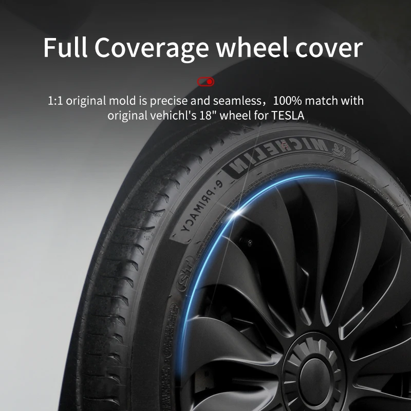 جديد العاصفة نمط غطاء الاطارات تصميم ل تسلا نموذج 3 هايلاند (2023-2025) محور قبعات 18 بوصة غطاء عجلة استبدال الملحقات #5