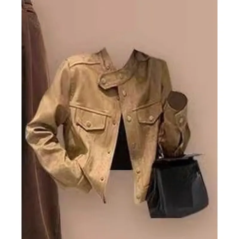 Lente Herfst Veelzijdige Jeugdige Vrouwen Nieuwe Trendy Stijlvolle Lange mouwen High-end Jas Hoge taille Wijde pijpen Broek Tweedelige set