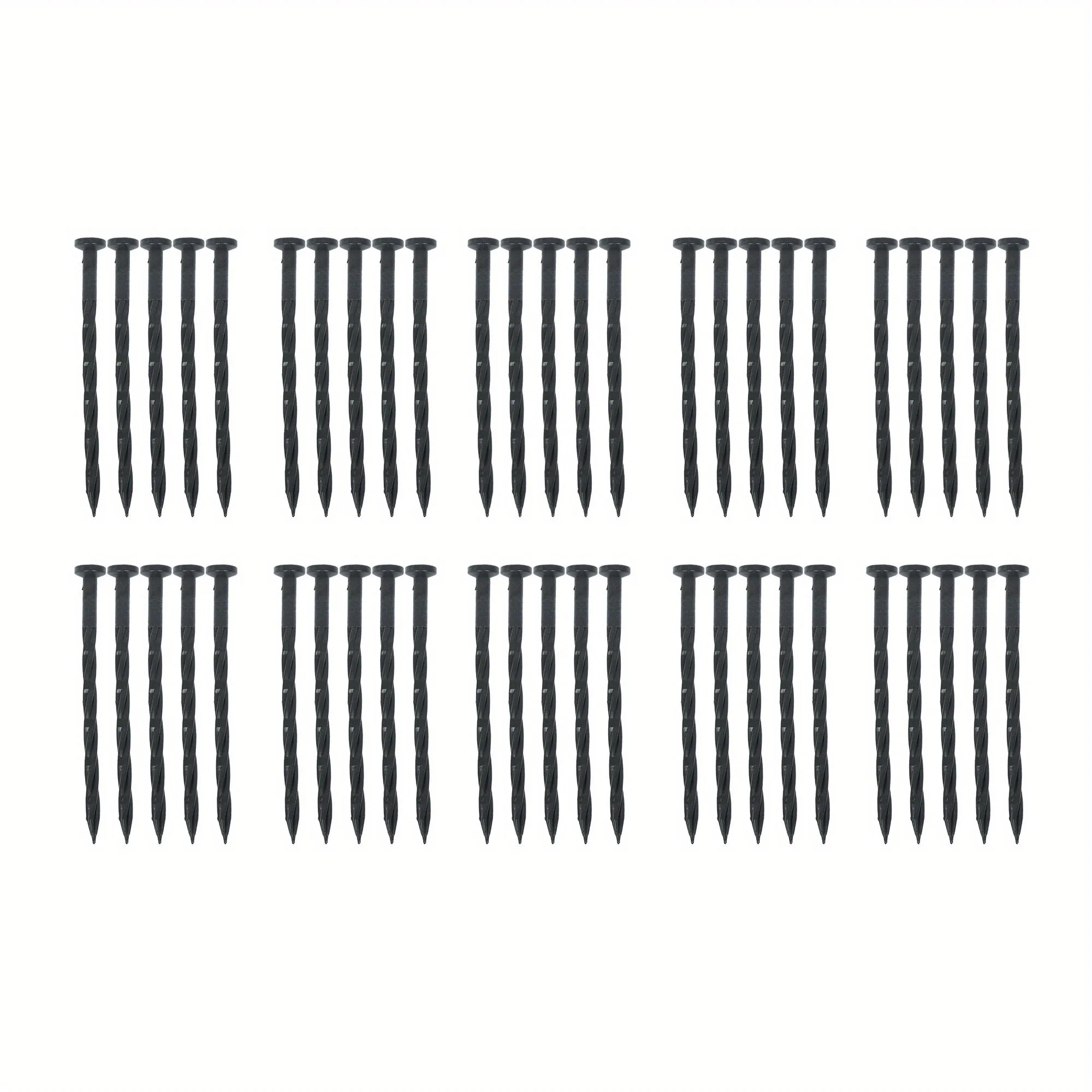 تشذيب الحواف الفورية - حافة مناظر طبيعية سوداء غير قابلة للحفر بطول 40 قدمًا، مجموعة حافة مناظر طبيعية بلاستيكية مع 50 مسمارًا، تستخدم في Lan