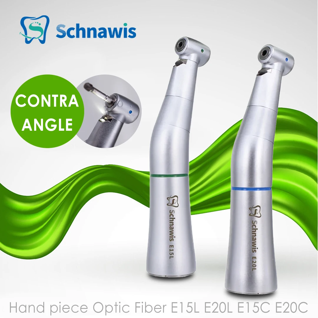 

Schnawis 1:1 Dental Low Speed Handpiece 4:1 Dentistry Contra Angle Hand piece Optic Fiber E15L E20L E15C E20C Blue Green Ring