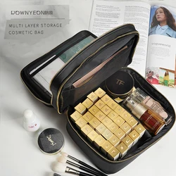 Rownyeon-neceser de lujo para maquillaje profesional, bolsa organizadora de viaje, caja de almacenamiento de maquillaje de belleza necesaria (solo Bolsa)