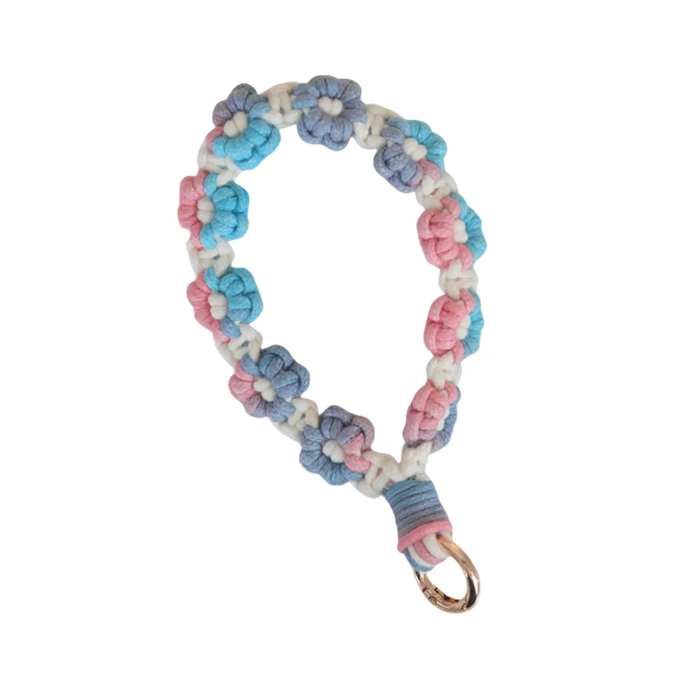 

Ремешок для мобильного телефона, градиентный цвет, чехол для телефона в стиле бохо, веревочный брелок для ключей, браслет для телефона, ремешок на запястье, браслет, кулон, красочный