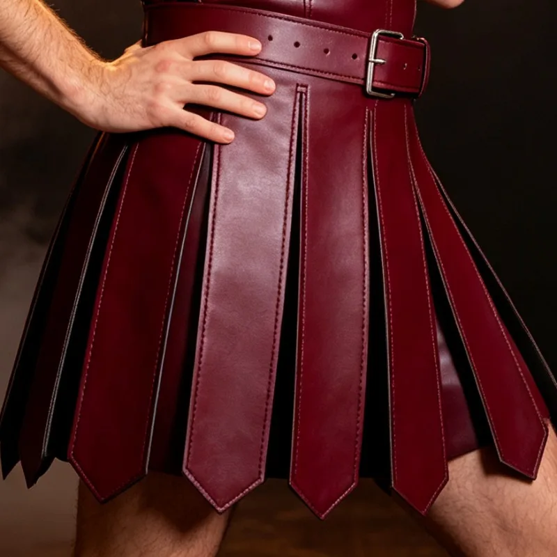 Medieval Spartan Warrior PU Leather Apron Roman Skirt Warrior Festival Party Cosplay Props Bar Adult Novelty Party Accessories