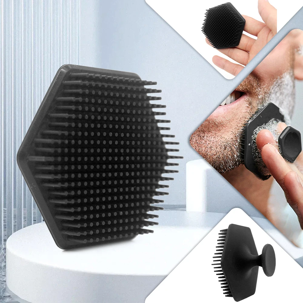 Brosse de Nettoyage Brosse de Visage en Silicone Brosse de Nettoyage Noir Brosse de Maquillage Démaquillant Silicone Doux 1pc