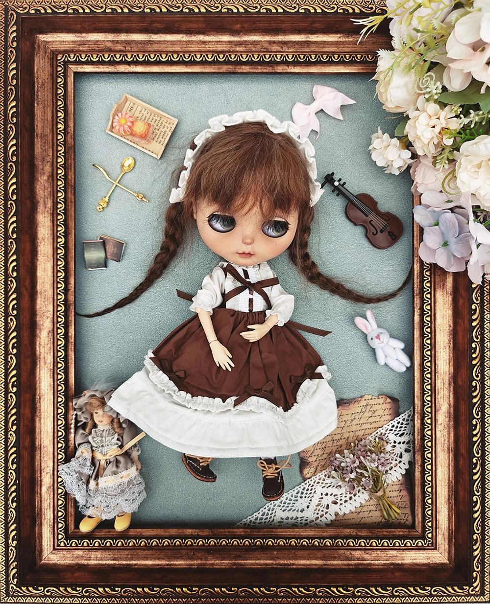 

Outfits For New Blythe doll Clothes brown Doll Blyth Doll Clothes Princess Dress With Lace For Ymy Licca Azones Ob24 Ob27