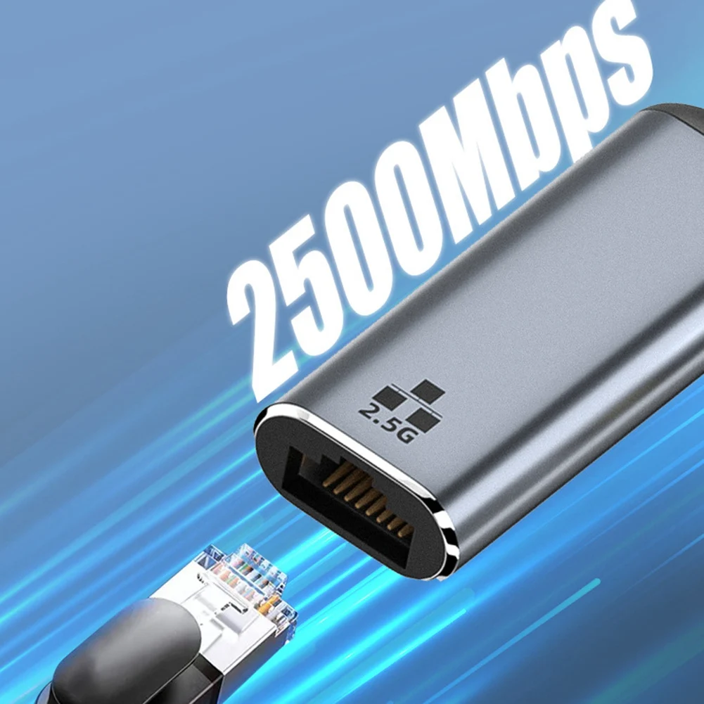 2500Mbps Ethernet Adapter 2.5 Gigabit Type C To Lan RJ45 Network Card For Ipad Pro USB 3.0 Adapter-AEF7