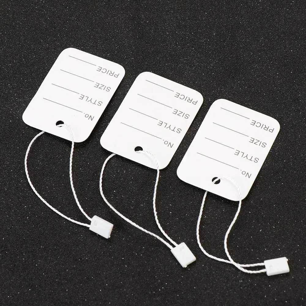 500/1000PCS DIY Retail Garment Supplies Fittings Price Tags Clothing Label Hangtags Hang Tag String