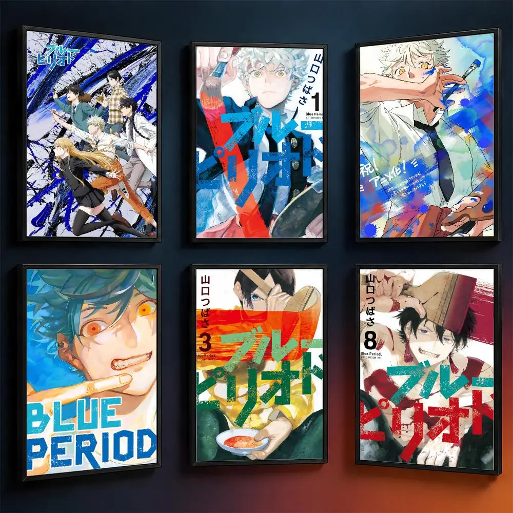 Manga Blue Period Yatora Art Poster Wall Art PP Waterproof HD Self Adhesive Modern Home Decor Living Room Apartment Gift