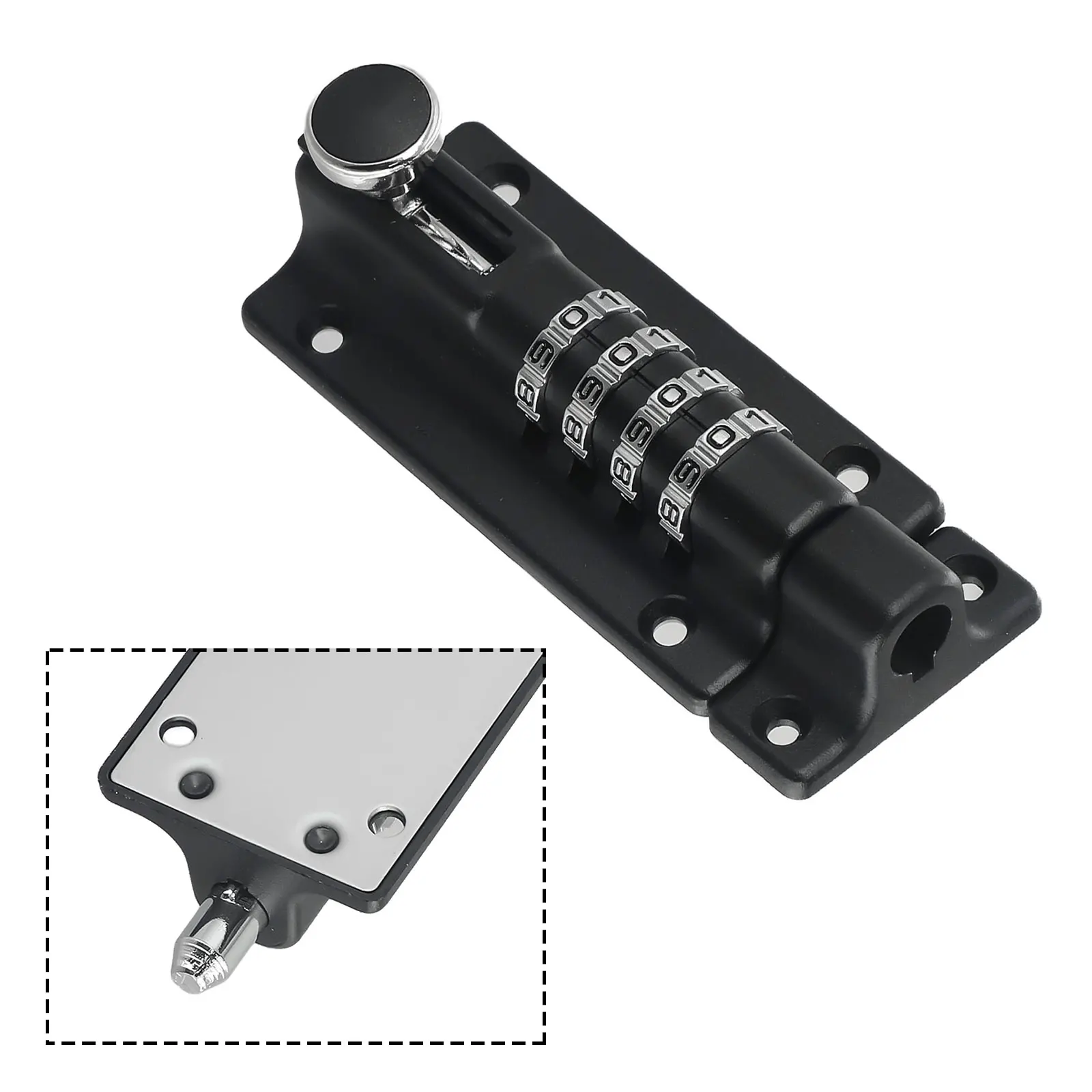 Zahlenschloss, Diebstahlsicherung, Zinklegierung, Stahl, großer Türriegel, wasserdicht, rostfrei, für den Außenbereich, zum Aufhängen von Schranktüren, Heim-Hardware