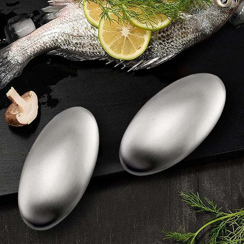 Stainless Steel Soap Odor Remover Bar Kitchen Gadget for Fish Cleaner Onion Garlic Strong Scent Removal from Hands And Skin