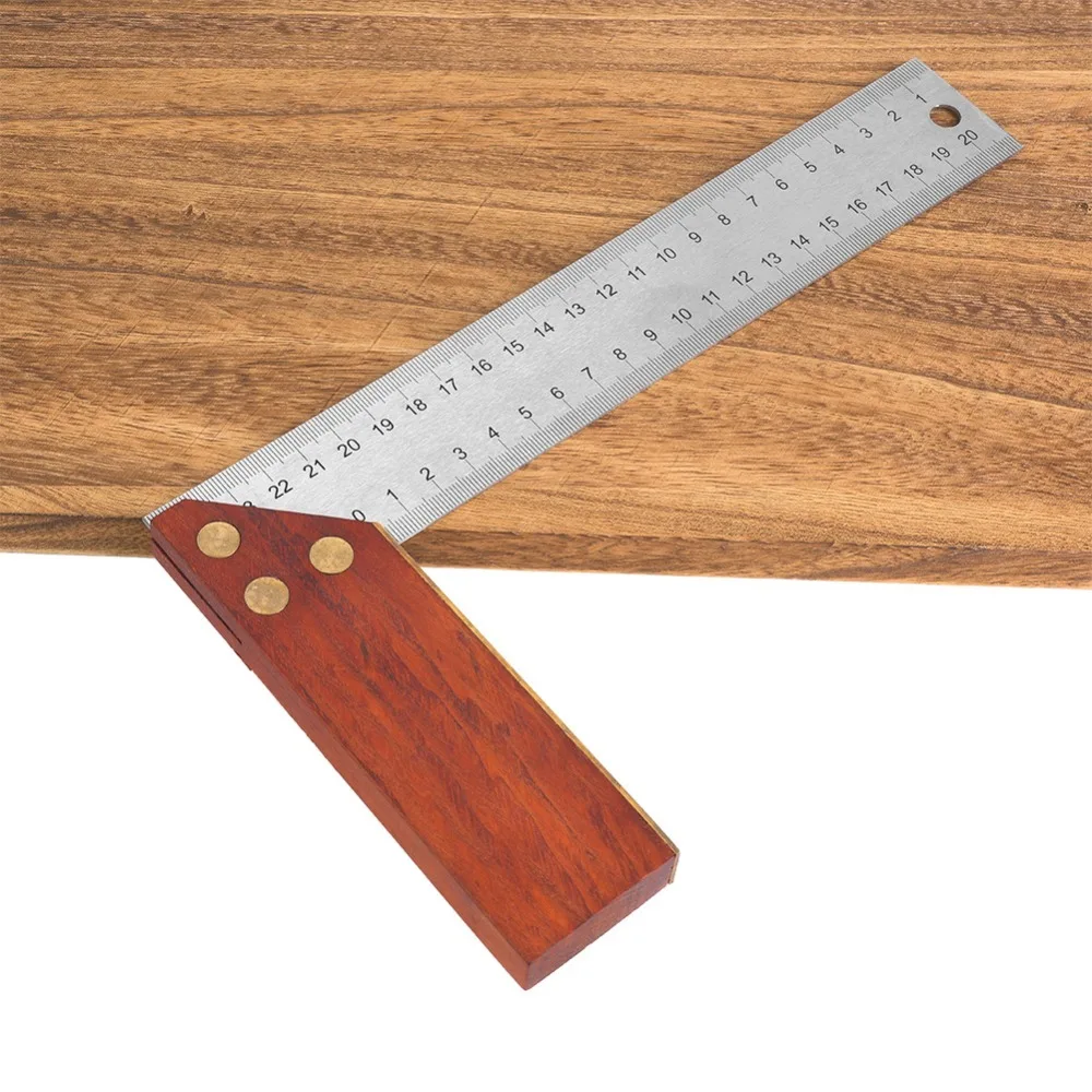250mm Length Right Angle Ruler Multi Function Design Thickened Structure Engineer Must-Have Tool Stainless Steel
