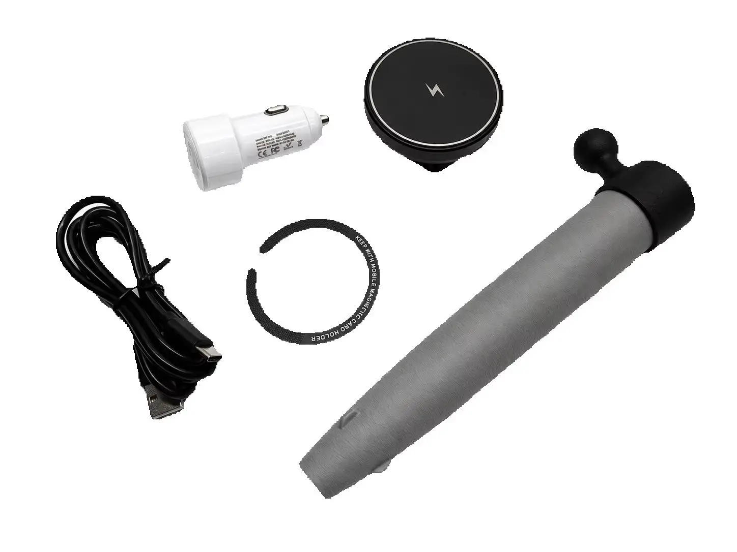 Grey Dashboard Flower Vase Wireless Phone Charger For VW New Beetle 1998-2010 LHD Dashboard Phone Holder Fast Charging Stand