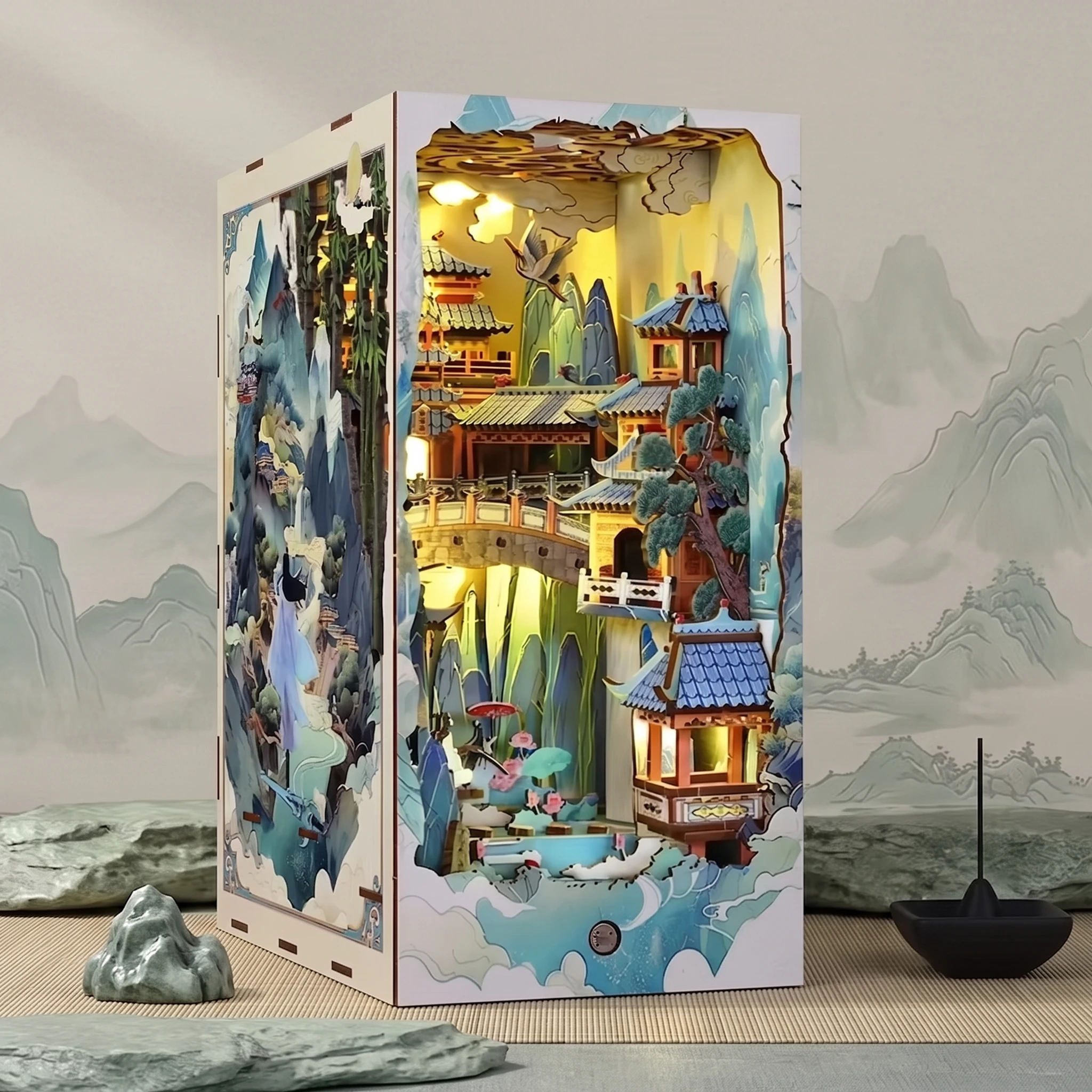Model Kit House - DIY Penglai Wonderland Book Nook Kit