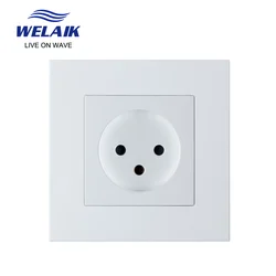 WELAIK 86*86mm Israel 16A Plastic PC Panel White standard Wall Power Socket  C18YW