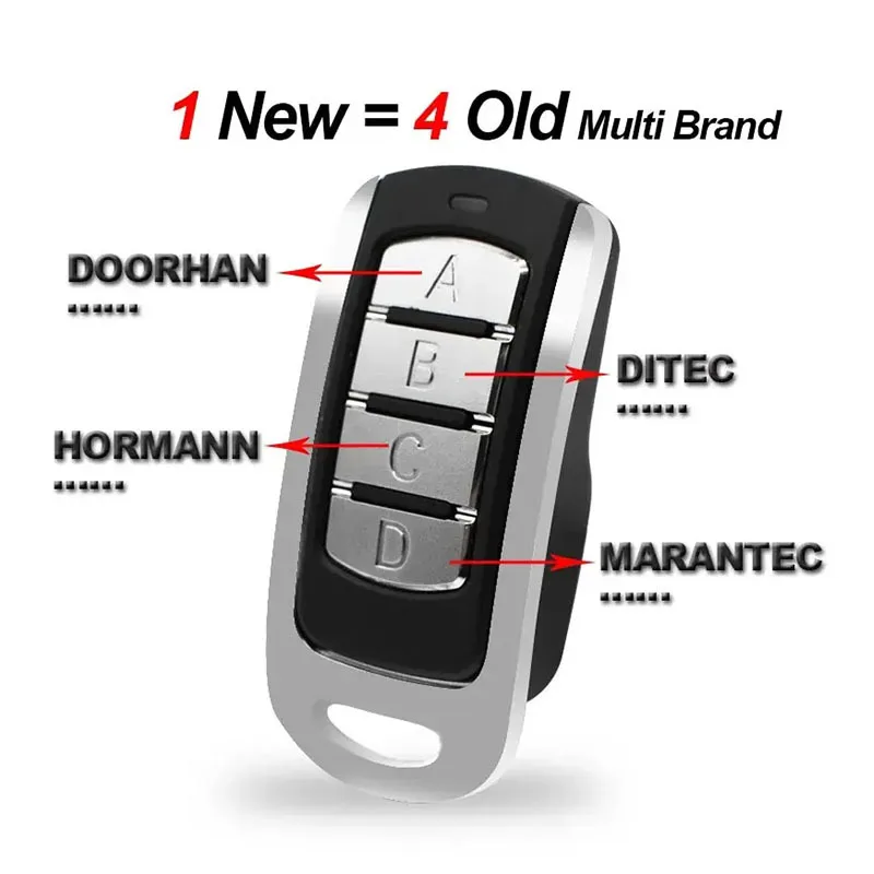 รีโมทคอนโทรลไร้สายคุณภาพสูง 433MHz สำหรับประตูม้วน ประตูรั้วแบบยืดหดได้ ใช้งานง่าย คัดลอกสัญญาณได้