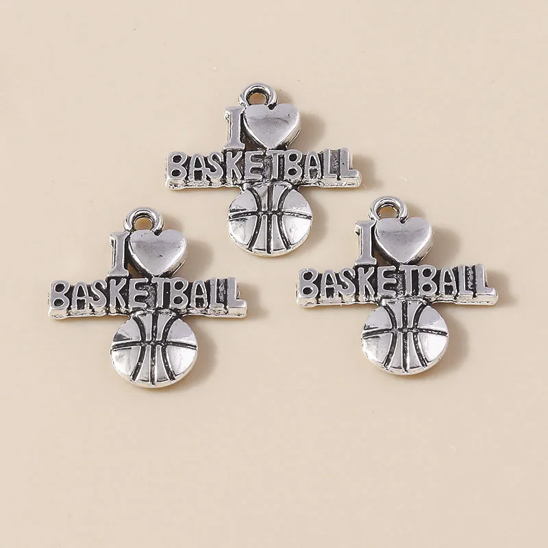 Leslie 10 Stück/Set Legierung Sport-Anhänger Volleyball Fußball Baseball Softball Fußball Bälle Anhänger für DIY Schmuckherstellung Zubehör – Detail 5