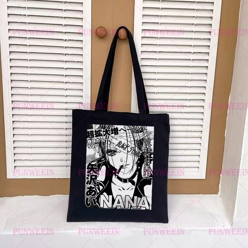 Japan Cartoon Print Subculture Canvas Bag Women Streetwear Casual NANA girl Harajuku Handbag Y2K Bag Vintage Shoulder Casual Bag