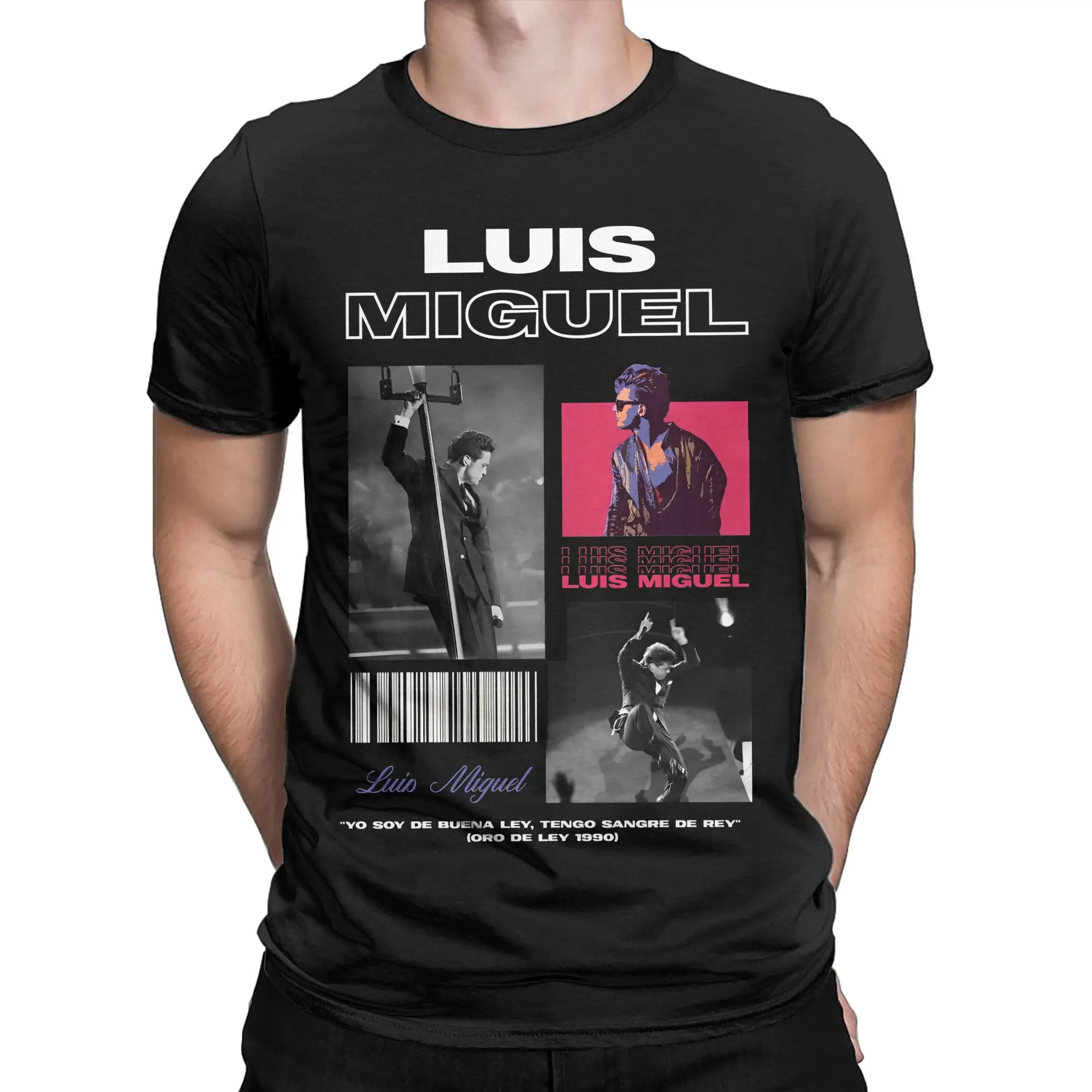 Camiseta de algodón puro para hombres y mujeres, ropa de regalo para fanáticos de la música, cantante de Louis Miguel, recién llegado