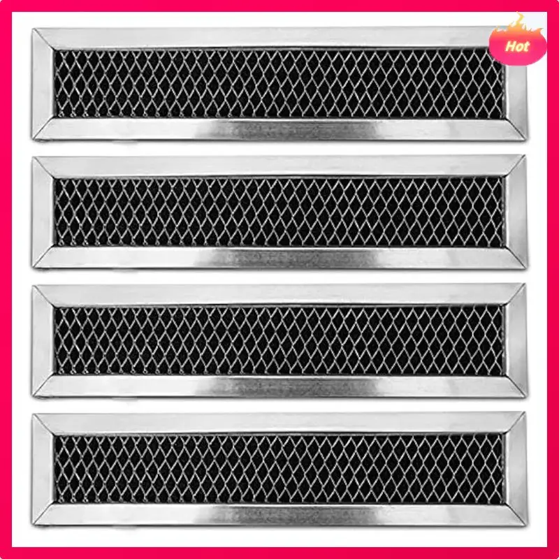 New 4 Piece For GE WB02X11550, JX81L, Frigidaire 5304464577 Microwave Recirculating Charcoal Filter For GE, Hotpoint As Shown Me