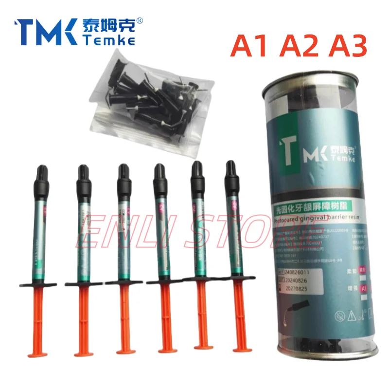 

1.5gx6Syringe Temke Dental Flowable Composite Resin Filling Material Nexobio Fluid Resina Flow NanoHybrid Teeh Repair Dentistry