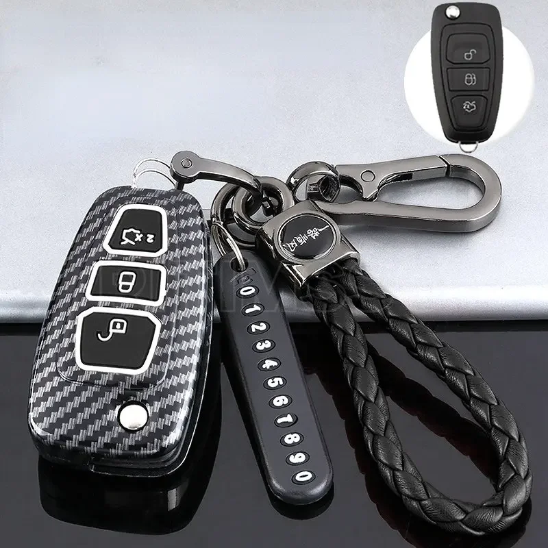 

Модный чехол для ключей от автомобиля для Ford Ranger C-Max S-Max Focus Galaxy Mondeo Transit Tourneo, индивидуальный автомобильный держатель для ключей, брелок