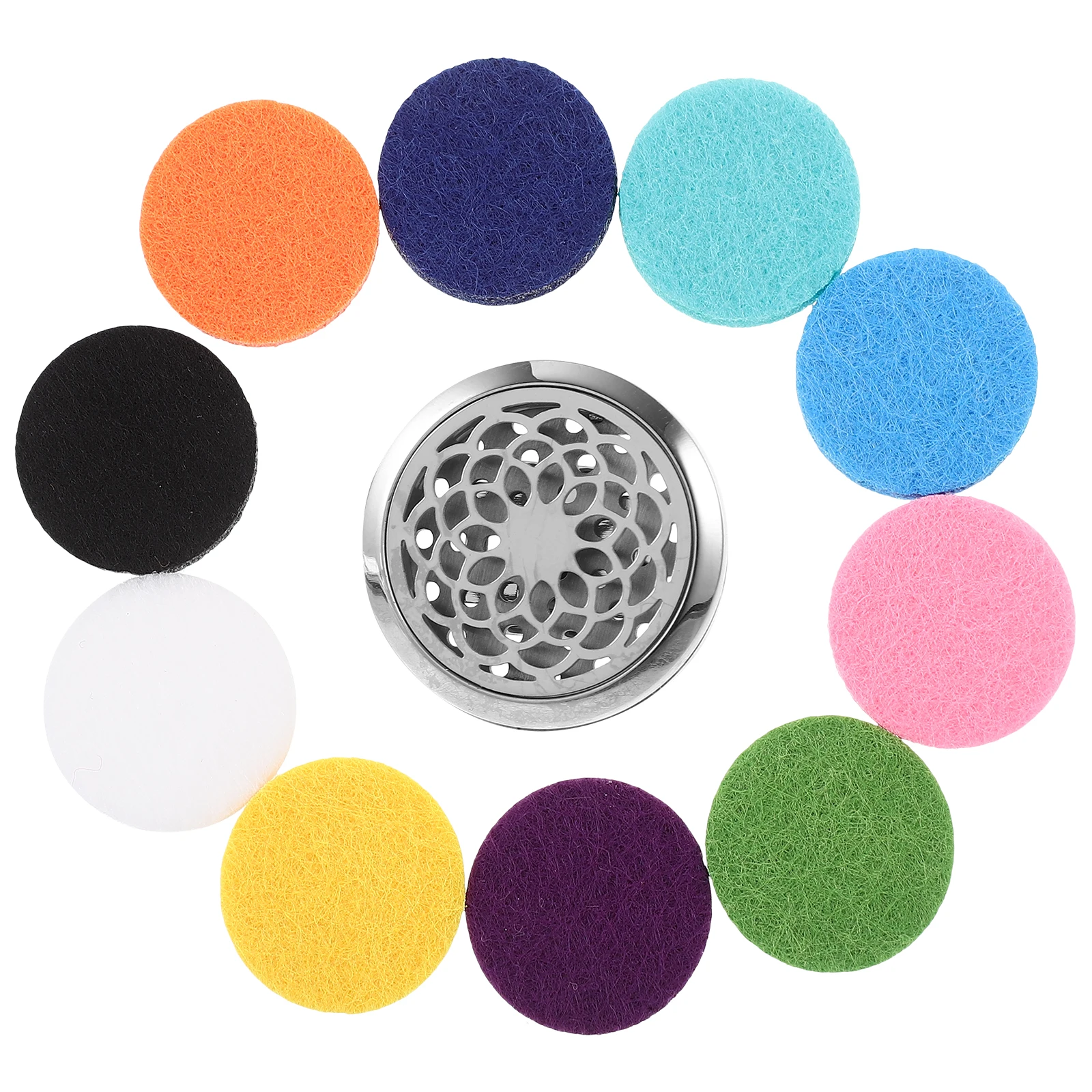 

Car Aromatherapy Diffuser Vent Clip Stainless Steel Essential Oil Perfume Refill Pads Various Colors Freshener