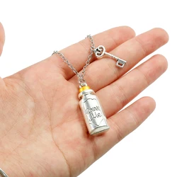 Alice in Wonderland Torque The Album's Title Eat Me Drink Me Charm Pendant Alloy Bottle Pendant Necklace