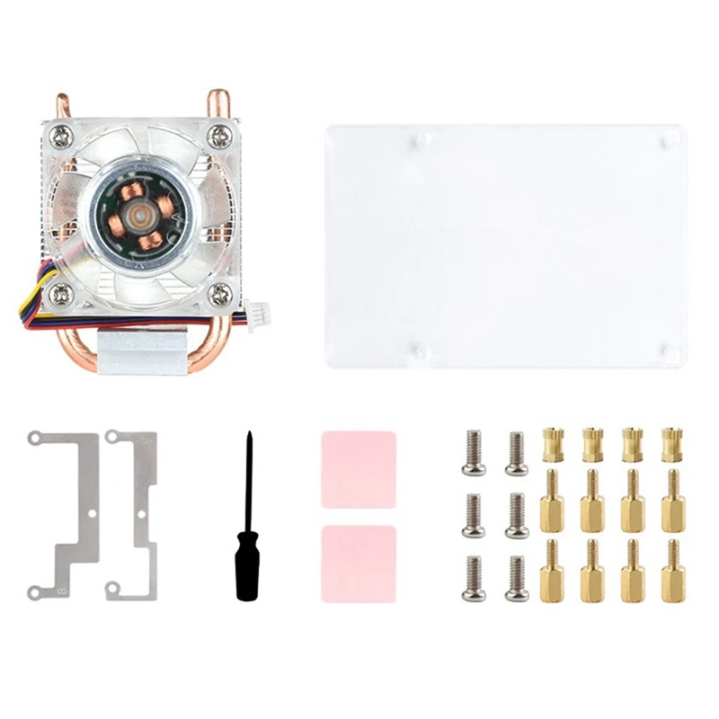 Low-Profile ICE Tower CPU Cooling Fan For Raspberry Pi 5,U-Shaped Copper Tube With Colorful RGB,ICE Tower Fan