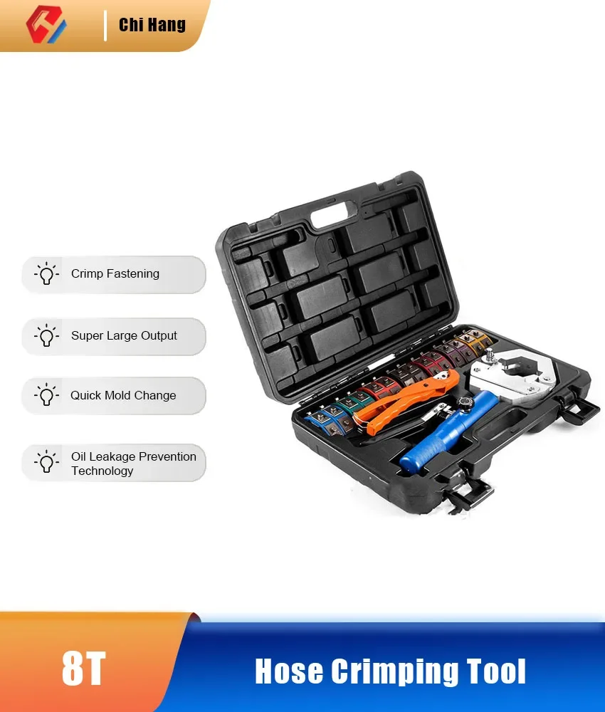 New Portable Car Air-Conditioning Pipe Pressing Machine Manual Hydraulic Hose Repairing Air-Conditioning Pipe Crimping Tool