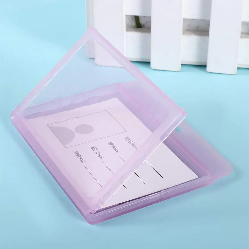 Office Horizontal Retractable Key Holder Transparent Employee Name Card Cover Bank Card Holder Badge Holder ID Card Holder