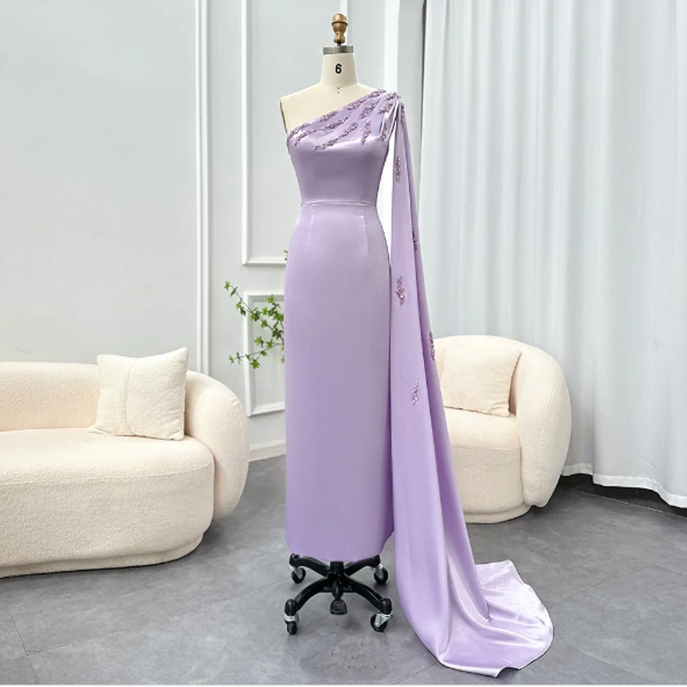 فستان نسائي رائع مخصص بكتف واحد للحفلات الراقصة ترتر ساحر بطول الأرض فستان حفلات أنيق مطرز بالخرز للنساء ثوب مسائي
