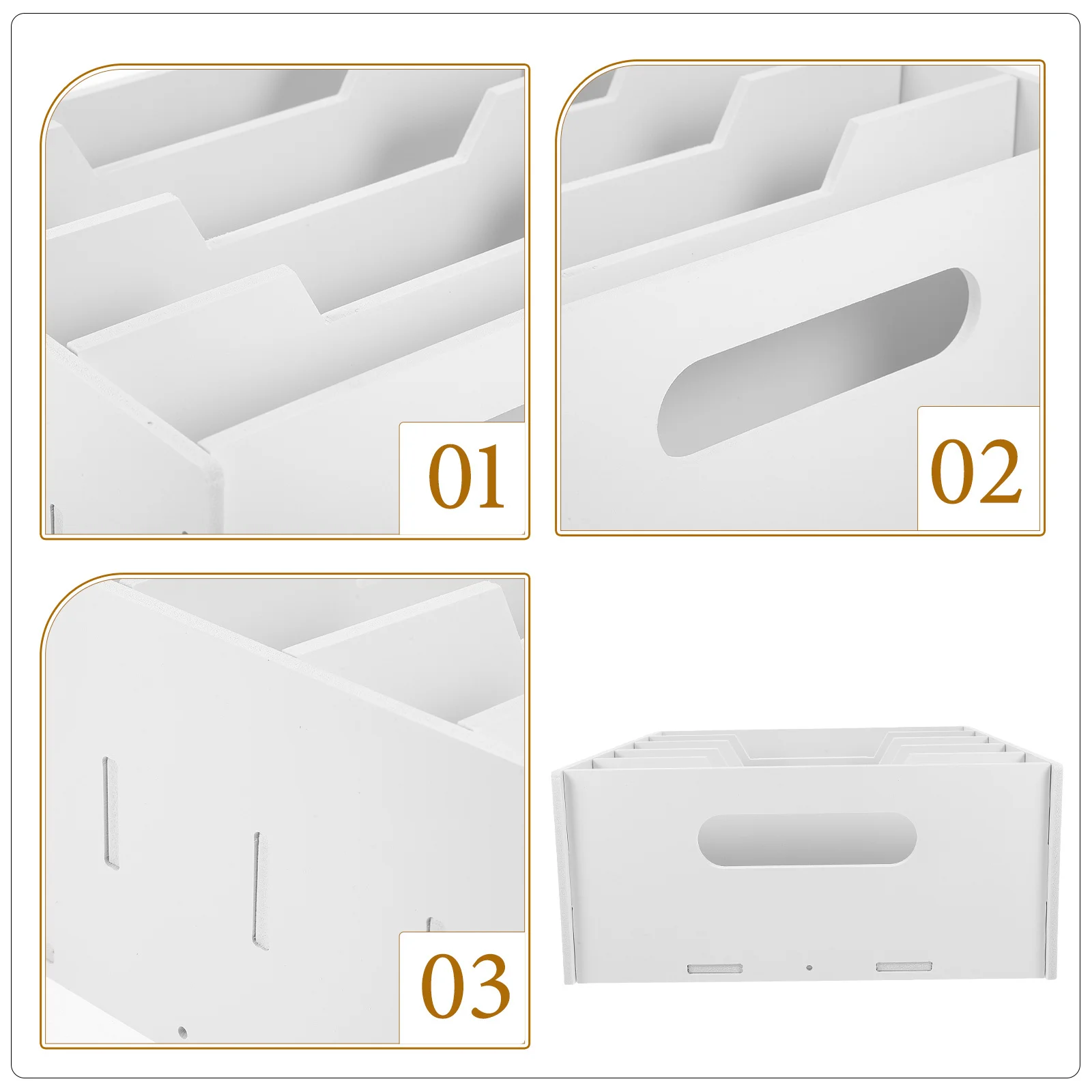 Multi-Grid Cash Drawer Tray 5-Compartment Money Organizer for Office Store Classroom Desktop File Storage Holder