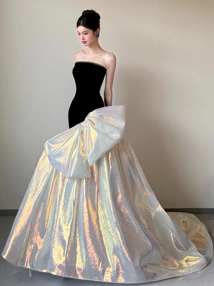 

Свадебное платье Ele с ремешком и хвостом Fi для свадебного приема Par Host Lady Formal Evening Dr