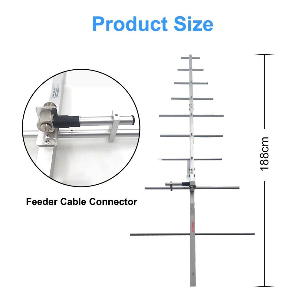 Yagi-AY09 Antenna UHF 430-450MHz SO239 Connector fit for TYT MD-380 MD398 NOTE PX-777 Two Way Radio 11dBi High Gain ANT