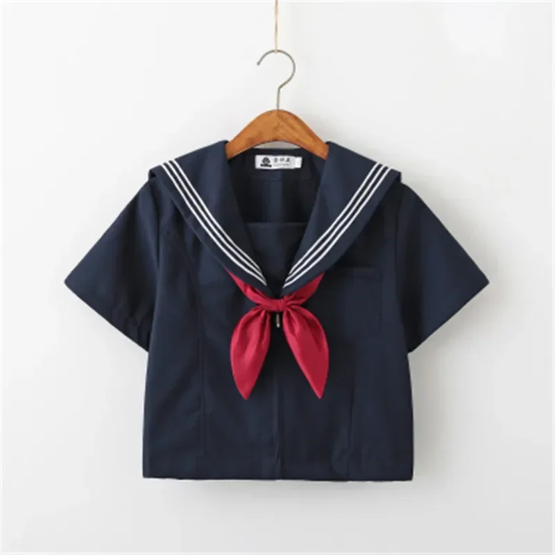 Uniforme JK azul marino, uniformes escolares japoneses de manga corta/larga para otoño y verano para niñas, Falda plisada de marinero, conjuntos de uniforme JK