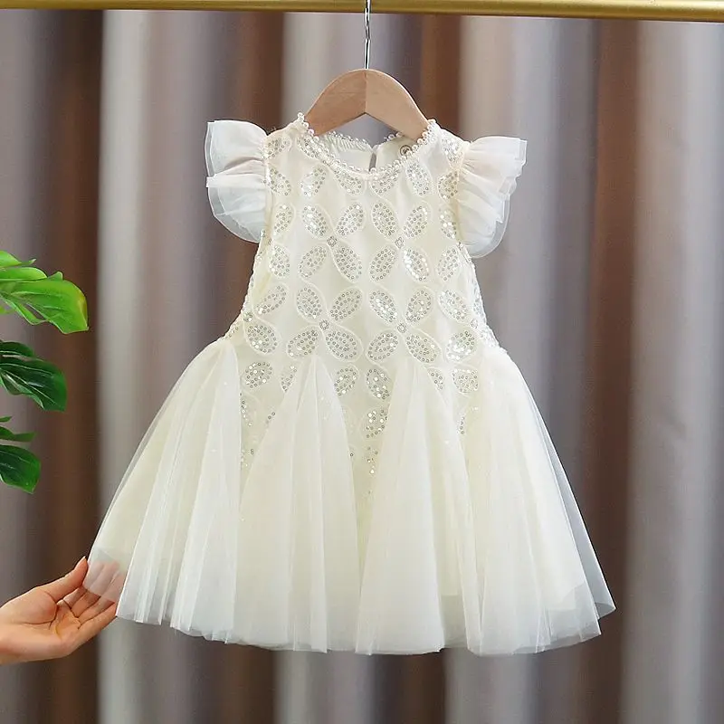 

Baby Girl Sleeveless Dress Summer New Style Children's Princess Yarn Dress Dress