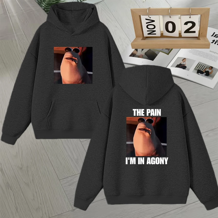 2025 جديد ماركوس الدودة الألم أنا في Agony الجرافيك البلوز للرجال النساء هوديي الخريف الشتاء طويلة الأكمام الصوف هوديس