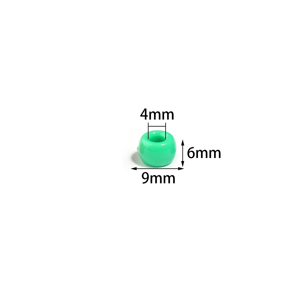 200pcs/lot Mix Color Pony Beads Big Hole Acrylic Beads Loose Spacer Beads For Jewelry Making   DIY Necklace Bracelet Accessories - view 2