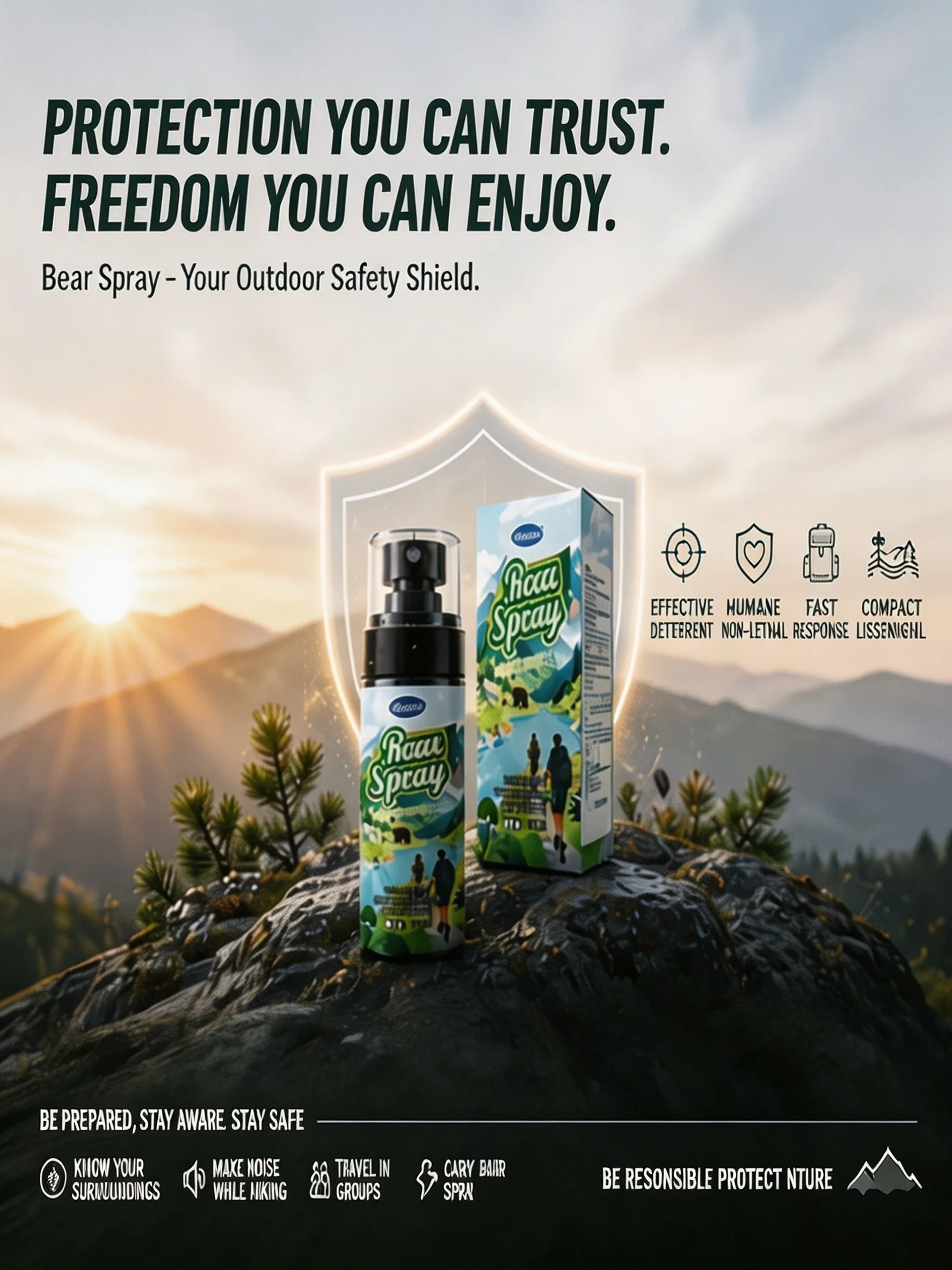 2026 Neues Bären- und Hundeabwehrmittel Pfefferöl Nicht-tödlich 100ml Wildtier-Repellentspray mit Sicherheitsverschluss Camping Wandern Waldtier-Ausrüstung – Detail 6