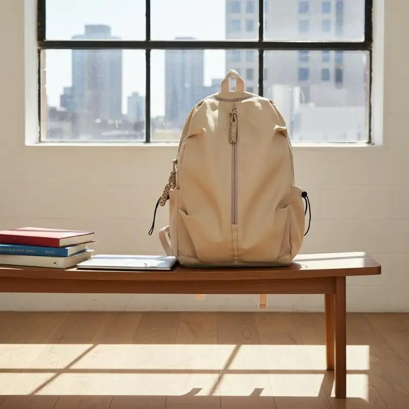 Lightweight Travel Backpack Simple Design Large Capacity Schoolbag for College Students Sports