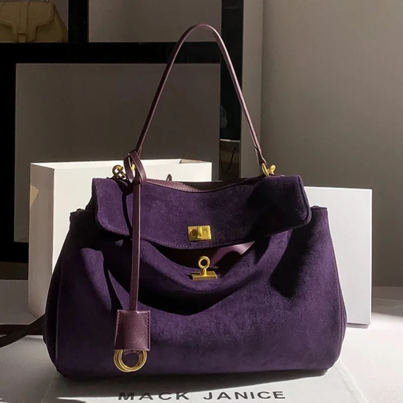 

Light Luxury High-end Frosted Tote Bag New Women's Autumn Winter Fashion Versatile Trend Shoulder Messenger Bag Handbag Tote Bag