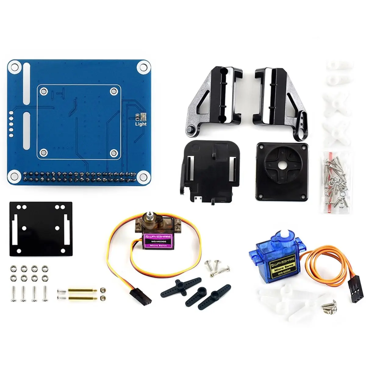 2-DOF Pan-Tilt HAT for Light Intensity Sensing Interface PCA9685 PWM Chip TSL2581