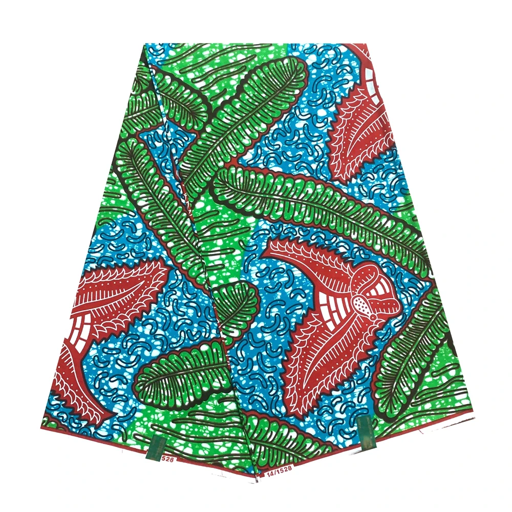 

Новая настоящая восковая ткань в Гане, африканская восковая ткань высокого качества из 100% хлопка, восковая ткань из Анкары для изготовления платьев, Африканское кружево, стиль 6 ярдов